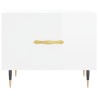 Tables basses 2 pcs blanc brillant 50x50x40cm bois d'ingénierie 627483627483