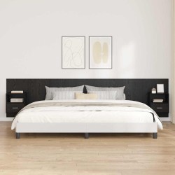 Tête de lit avec armoire 3 pcs Chêne noir Bois d'ingénierie 627485627485