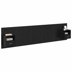 Tête de lit avec armoire 3 pcs Chêne noir Bois d'ingénierie 627485627485