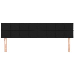 Têtes de lit Noir 200x5x78/88 cm Tissu 627486627486