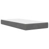 Cadre de lit avec matelas Gris foncé 90 x 200 cm Velours 627487627487