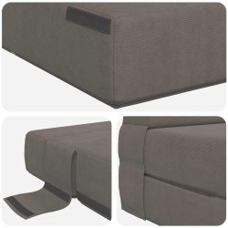 Canapé-lit pliable Gris clair 152 x 86,5 x 60 cm Tissu 627489627489