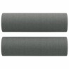 Canapé 2 places avec oreillers gris foncé 140 cm tissu 627492627492