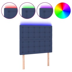Tête de lit à LED Bleu 100x5x118/128 cm Tissu 627496627496