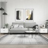 Tables basses 2 pcs blanc brillant 50x50x40cm bois d'ingénierie 627500627500