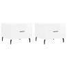 Tables basses 2 pcs blanc brillant 50x50x40cm bois d'ingénierie 627500627500