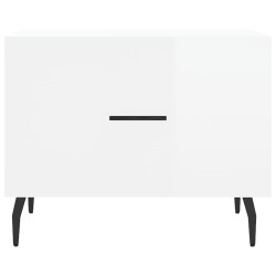 Tables basses 2 pcs blanc brillant 50x50x40cm bois d'ingénierie 627500627500