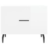 Tables basses 2 pcs blanc brillant 50x50x40cm bois d'ingénierie 627500627500