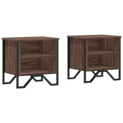 Tables de chevet 2pcs chêne marron 40x30x40cm bois d'ingénierie 627502627502