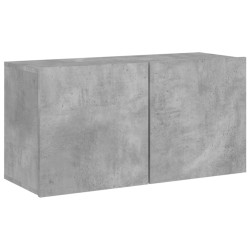 Unités murales TV 5 pcs gris béton bois d'ingénierie 627505627505