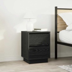 Tables de chevet avec lumières LED 2 pcs noir 38x34x50 cm 627507627507