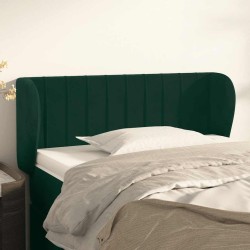 Tête de lit avec oreilles Vert foncé 93x23x78/88 cm Velours 627511627511