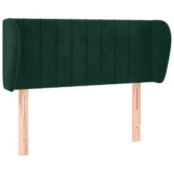 Tête de lit avec oreilles Vert foncé 93x23x78/88 cm Velours 627511627511