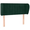 Tête de lit avec oreilles Vert foncé 93x23x78/88 cm Velours 627511627511