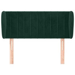 Tête de lit avec oreilles Vert foncé 93x23x78/88 cm Velours 627511627511