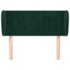 Tête de lit avec oreilles Vert foncé 93x23x78/88 cm Velours 627511627511