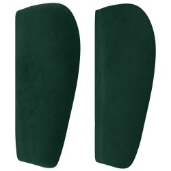 Tête de lit avec oreilles Vert foncé 93x23x78/88 cm Velours 627511627511