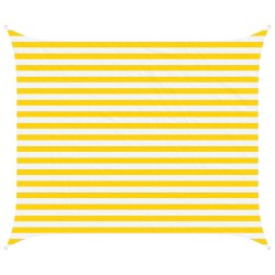 Voile d'ombre Jaune et blanc 2,5 x 3 m 100 % polyester Oxford 627513627513
