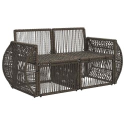 Canapé de jardin 2-Nombre de places Gris polyrotin 627514627514