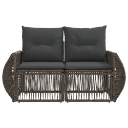 Canapé de jardin 2-Nombre de places Gris polyrotin 627514627514