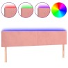 Tête de lit à LED Rose 180x5x78/88 cm Velours 627515627515