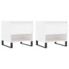 Tables basses 2 pcs blanc brillant 50x46x50cm bois d'ingénierie 627516627516