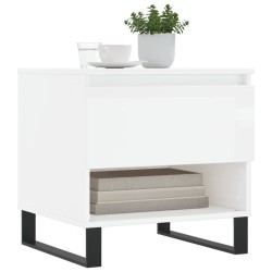 Tables basses 2 pcs blanc brillant 50x46x50cm bois d'ingénierie 627516627516
