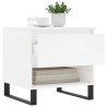 Tables basses 2 pcs blanc brillant 50x46x50cm bois d'ingénierie 627516627516