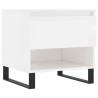 Tables basses 2 pcs blanc brillant 50x46x50cm bois d'ingénierie 627516627516