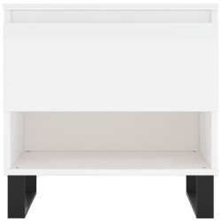 Tables basses 2 pcs blanc brillant 50x46x50cm bois d'ingénierie 627516627516