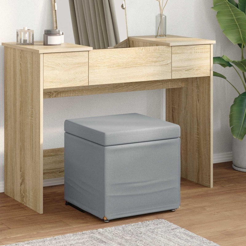 Tabouret Gris clair 41 x 41 x 40 cm Tissu et bois stratifié 627518627518