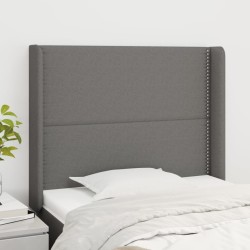 Tête de lit avec oreilles Gris foncé 103x16x118/128 cm Tissu 627520627520