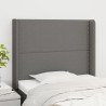 Tête de lit avec oreilles Gris foncé 103x16x118/128 cm Tissu 627520627520