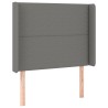 Tête de lit avec oreilles Gris foncé 103x16x118/128 cm Tissu 627520627520