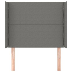 Tête de lit avec oreilles Gris foncé 103x16x118/128 cm Tissu 627520627520