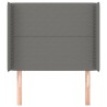 Tête de lit avec oreilles Gris foncé 103x16x118/128 cm Tissu 627520627520