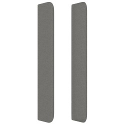 Tête de lit avec oreilles Gris foncé 103x16x118/128 cm Tissu 627520627520