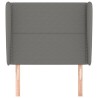 Tête de lit avec oreilles Gris foncé 103x23x118/128 cm Tissu 627523627523