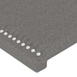 Tête de lit avec oreilles Gris foncé 103x23x118/128 cm Tissu 627523627523