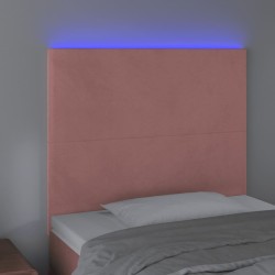 Tête de lit à LED Rose 90x5x118/128 cm Velours 627524627524