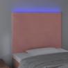 Tête de lit à LED Rose 90x5x118/128 cm Velours 627524627524