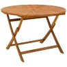 Table de jardin pliante Naturel Ø110 x 75 cm 627527627527
