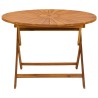 Table de jardin pliante Naturel Ø110 x 75 cm 627527627527