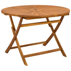 Table de jardin pliante Naturel Ø110 x 75 cm 627527627527