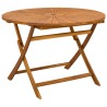 Table de jardin pliante Naturel Ø110 x 75 cm 627527627527