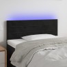 Tête de lit à LED Noir 90x5x78/88 cm Velours 627529627529