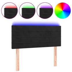 Tête de lit à LED Noir 90x5x78/88 cm Velours 627529627529