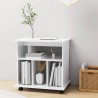 Armoire à roulettes Blanc brillant 60x45x60cm Bois d’ingénierie 627530627530