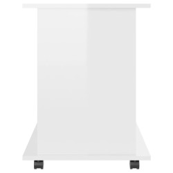 Armoire à roulettes Blanc brillant 60x45x60cm Bois d’ingénierie 627530627530