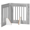 Porte de chien pliable avec supports 2 pcs Sonoma gris 120,5 cm 627532627532